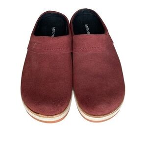 Merrell Rust Suede Round Toed Slip On Mules #J001202